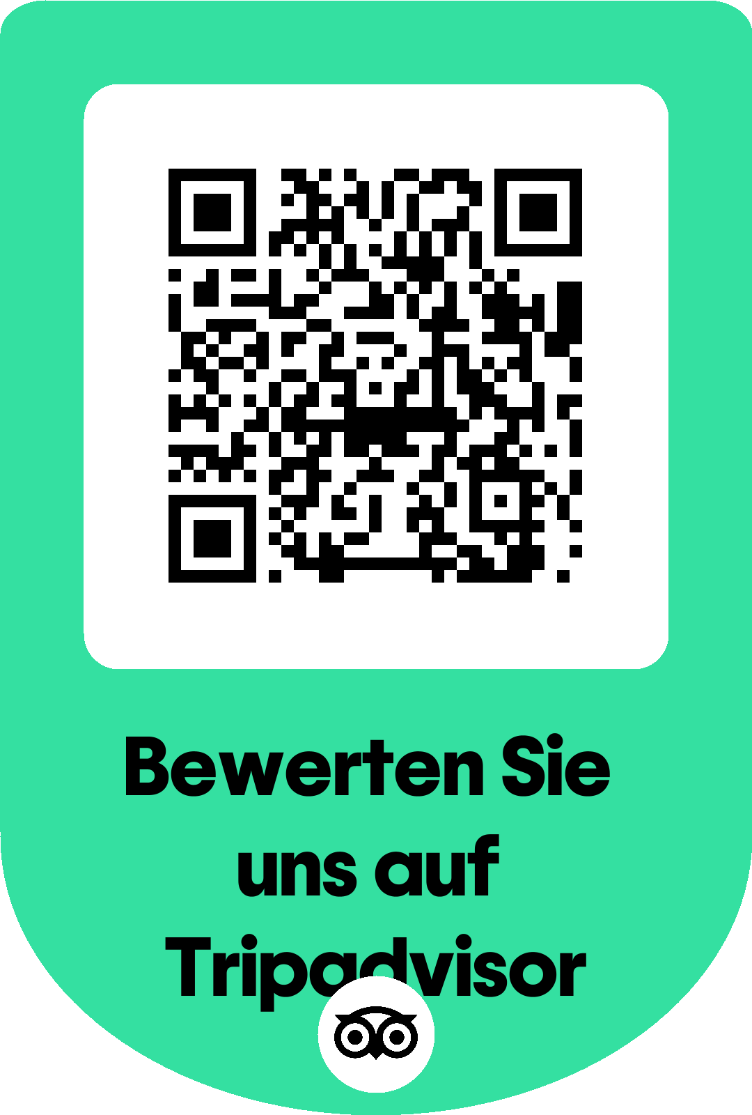 Tripadvisor Logo mit einem QR Code